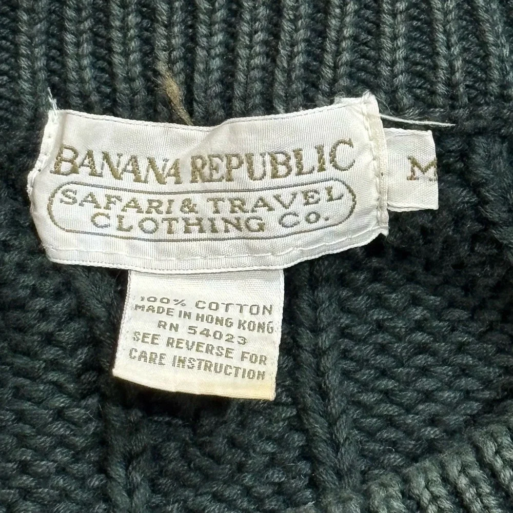 vintage Banana Republic Safari & Travel‎ Clothing Co. Cableknit sweater Medium